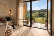 bytu 1KK s balkonem a výhledem na řeku | Resort Hluboká, cena 4825800 CZK / objekt, nabízí 